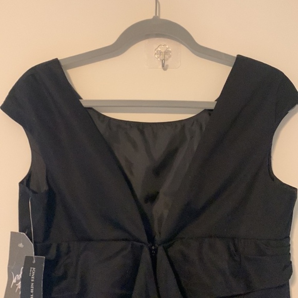 Jones New York Black Casablanca Dress Size 10 - Picture 6 of 8